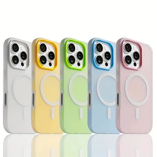เคสโทรศัพท์แบบด้านแม่เหล็ก For iPhone 17 11 12 13 14 15 16 Pro Max Plus เคสนิ่มกันกระแทกสองชั้น 2-in-1 - CXK