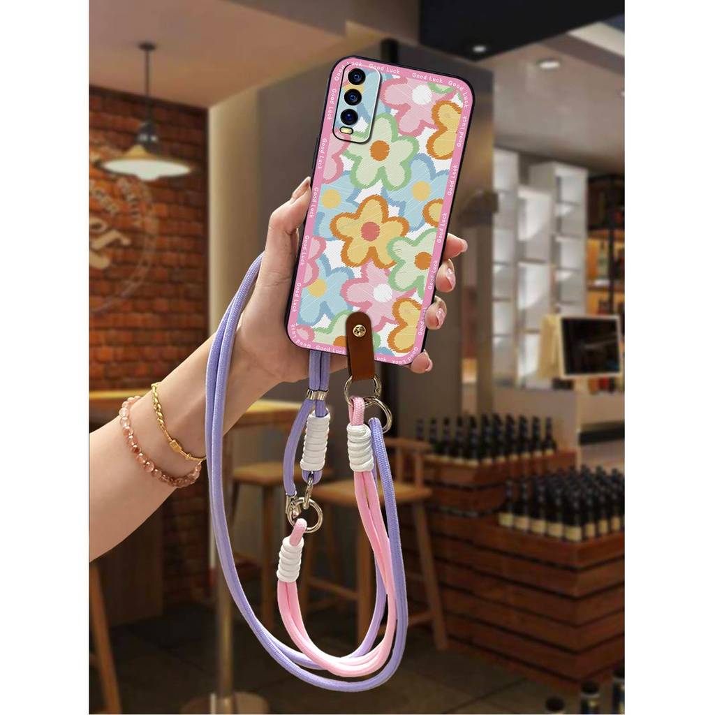 Lanyard เคสโทรศัพท์กันน้ําสําหรับ VIVO Y20/Y20i/Y20s/Y30 Standard Edition ป้องกันปกหลังทนทานป้องกันฝ