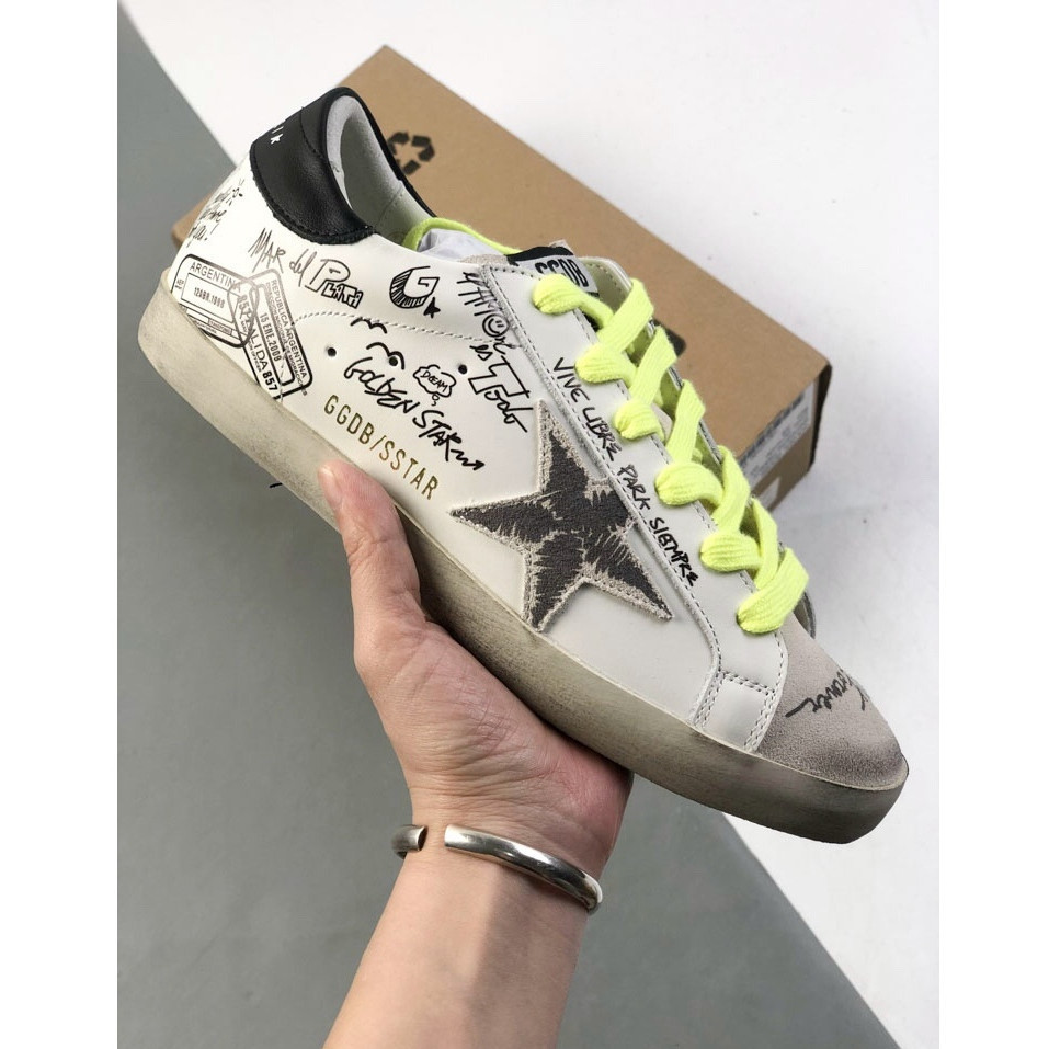 G GGDB Golden Goose Superstar รองเท้าแตะรองเท้าผ้าใบ