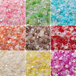 ชุดเม็ดแก้ว Kunkka 20g พร้อมลูกปัดดอกไม้อะคริลิกและแพทช์펄 เพ…