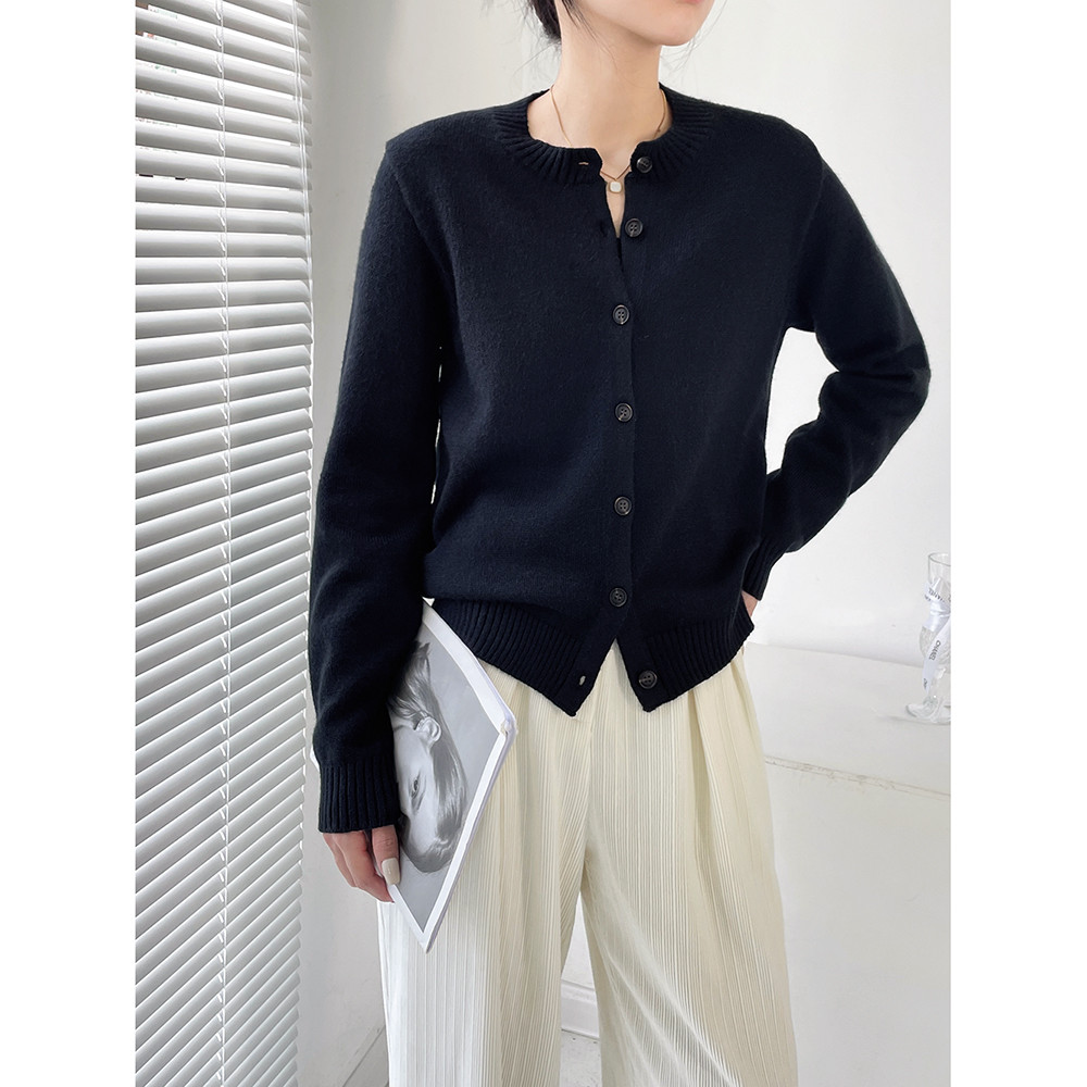 JPLUS โฮมเมดคลาสสิกรอบคอ Delicate Bunny กํามะหยี่ Retro ถักเสื้อสเวตเตอร์ถักผู้หญิงฤดูใบไม้ร่วง Laye