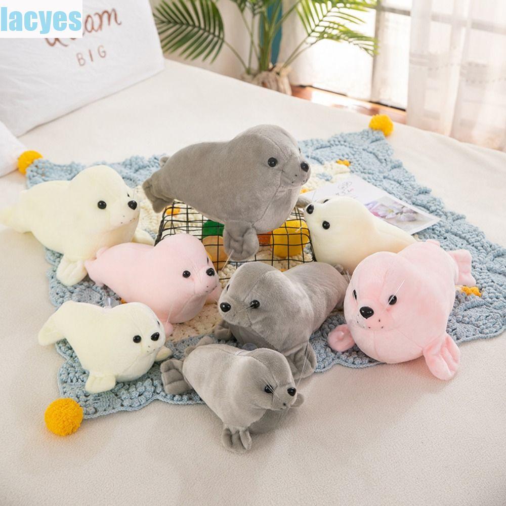 LACYES Seal ตุ๊กตาตุ๊กตา, สัตว์หมอน Fluffy Seal Plush ตุ๊กตาของเล่น, Cozy น่ารักน่ารักขนสัตว์ Sea Li