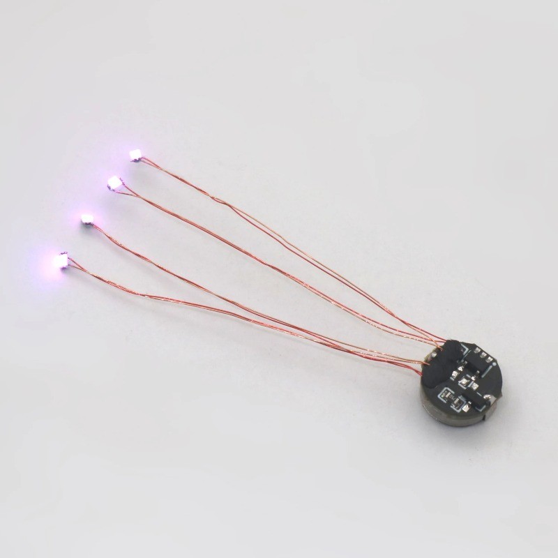 10 สีแม่เหล็กควบคุมโคมไฟแบบมีสาย 5 ซม.Led Magnetron Light รุ่น w แบตเตอรี่ Diy รถของเล่นทําวัสดุ Diorama Gunda หุ่นยนต์