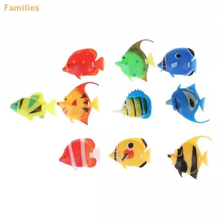 Families> 10 ชิ้นตู้ปลาตู้ปลาประดิษฐ์ปลอมลอยปลาเครื่องประดับตกแต่งสัตว์เลี้ยงได้ดี