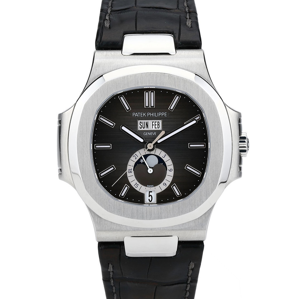 Patek Philippe Philippe Philippe Philippe Automatic Mechanical Full Calendar Moon Phase Steel Mens W