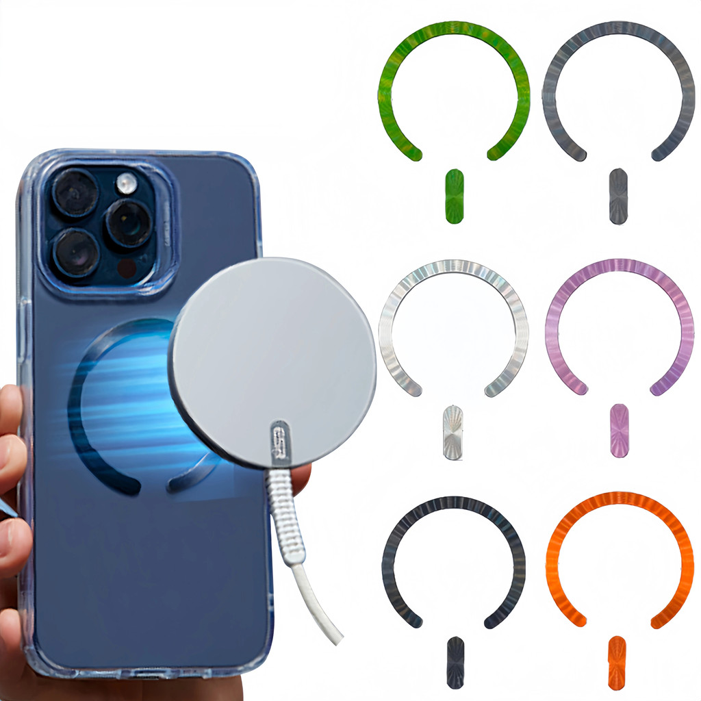 Fonken แหวนแผ่นโลหะแม่เหล็กสําหรับ iOS 17/16/15 Magsafe Wireless Charger ที่วางโทรศัพท์ในรถยนต์รอบแม่เหล็ก Patch ราคา ถูกที่สุด ดีลบีเคเค แกลเลอรีภาพที่ 2