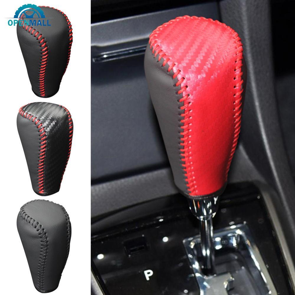 OPENMALL รถหนังเกียร์ Shifter Knob ฝาครอบเกียร์ Shift Boot Lever สําหรับ Toyota Camry RAV4 I8Q6