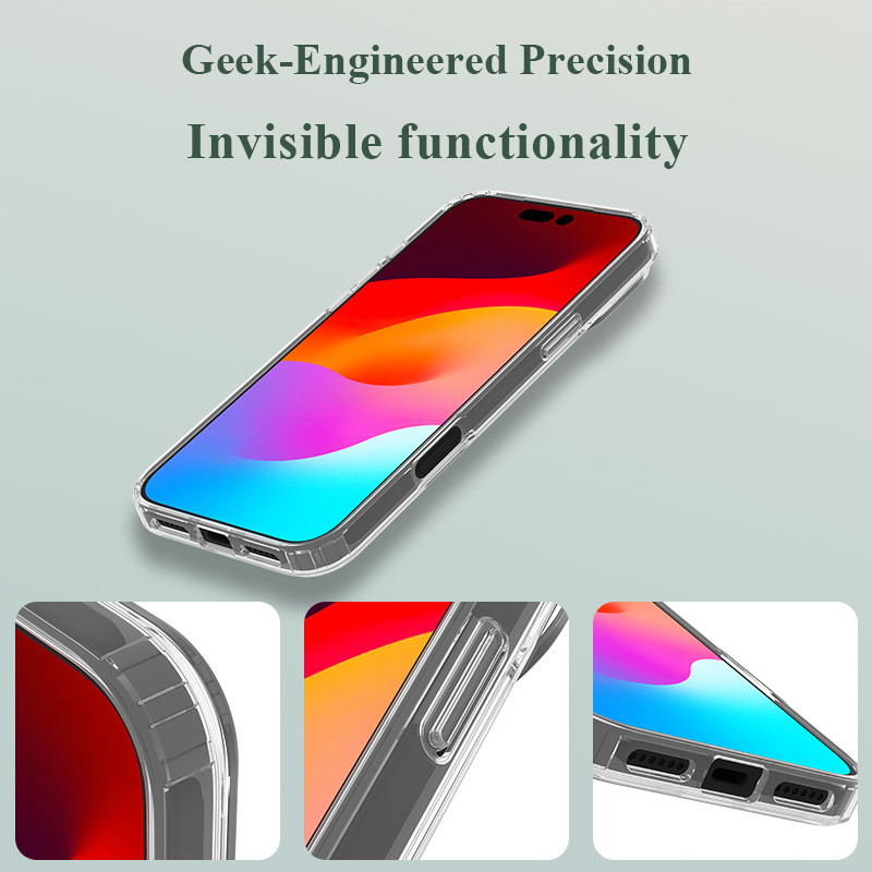 Lereach Crystal Clear เคสโทรศัพท์สําหรับ iPhone 17 Pro Max / iPhone Air / 17 Pro / 17 - กันกระแทกบางเฉียบ | กันรอย - รูปที่ 5