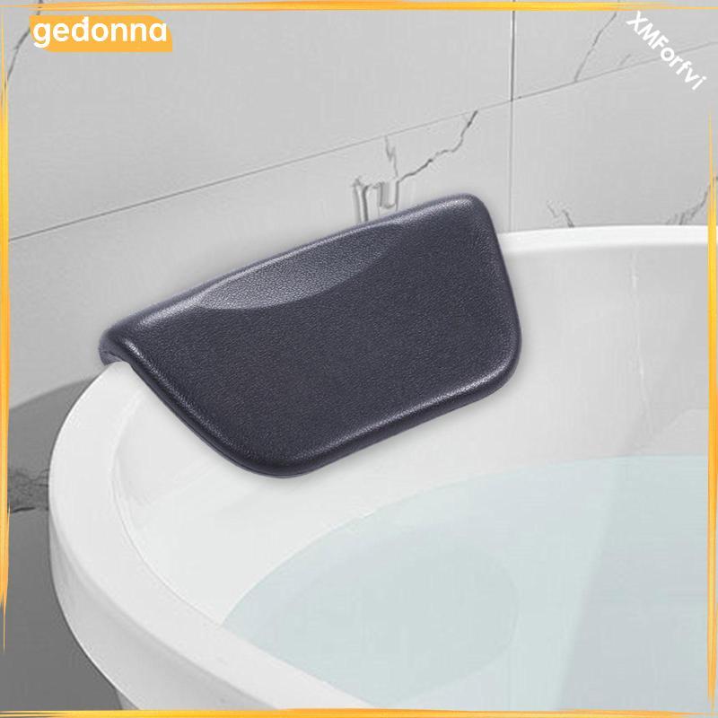 [gedonna] หมอนอาบน้ําวัสดุ PU ถ้วยดูดกันน้ํากันลื่นอ่างอาบน้ํา Headrest เบาะขนาดกะทัดรัดคอสนับสนุนเห