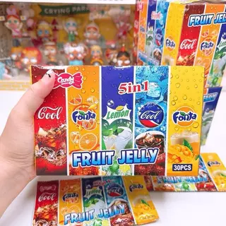 ฟรุตเจลเล่เยลลี่อัดลม 5 รส 5 in 1 [1 กล่อง 30 ซอง]