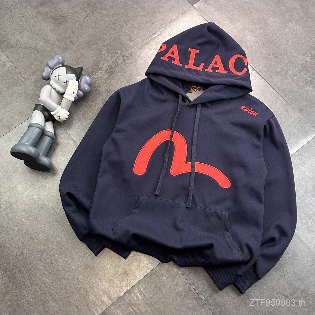 Evisu new God of Fortune เสื้อสเวตเตอร์มีฮู้ด evisu Lucky God