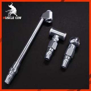 MUSCLE COW สายลม PU สปริง 8x5 มม. สีส้ม ยาว 8/10/12/15 ม. พร้อมข้อต่อทองเหลือง ทนทาน เหมาะกับงานลม