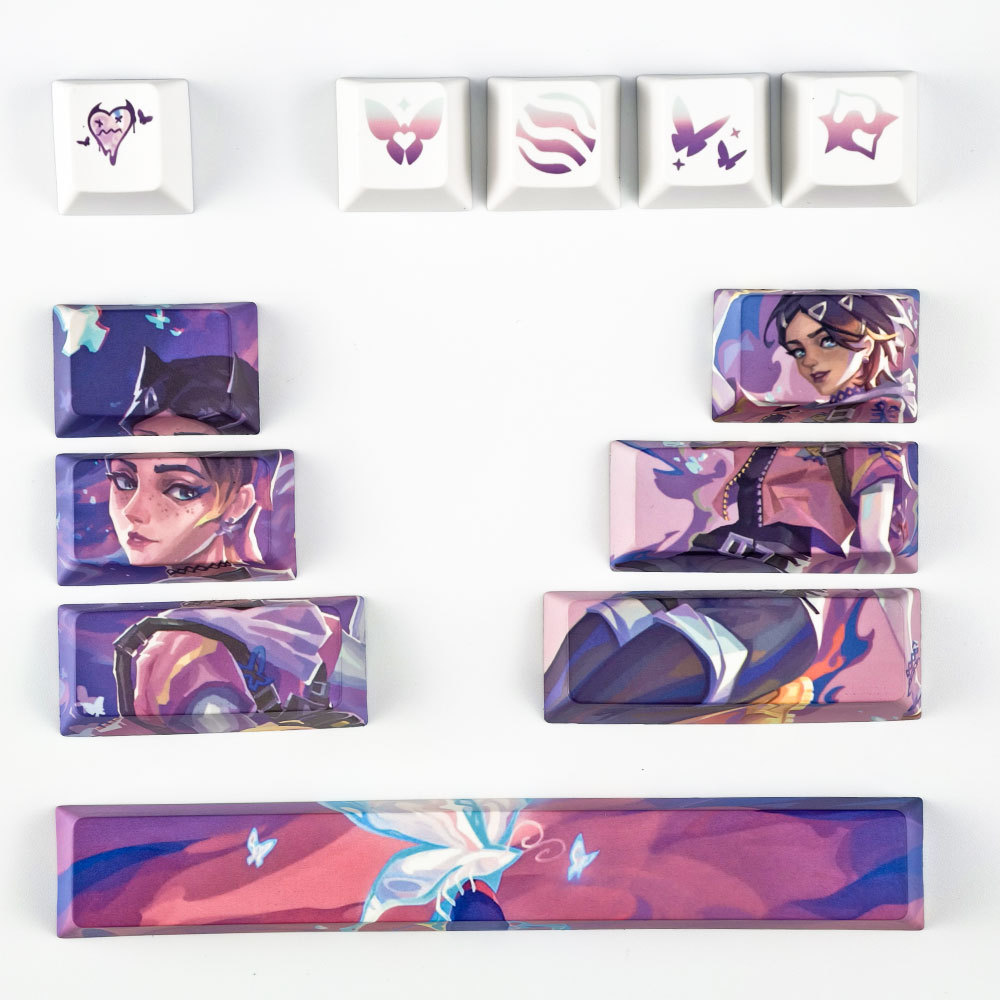 Clove Keycaps โปรไฟล์เชอร์รี่ 12 ชิ้น PBT Dye Sublimation Mechanical Keycaps Aula Madlion Wooting Va