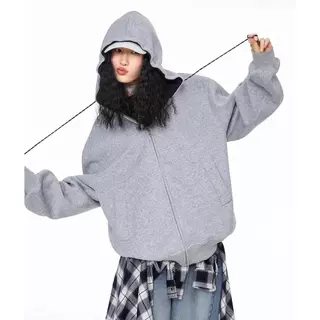 เสื้อกันหนาวมีฮู้ด SUIKONE ซุยโคเนะ สำหรับผู้ชาย สไตล์อเมริกันสมัยใหม่
