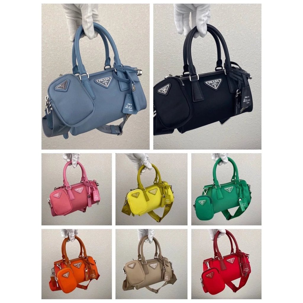 PRADA PRADA กระเป๋าถือกระเป๋าสะพายไหล่กระเป๋าสะพายข้าง PRADA กระเป๋าผู้หญิงกระเป๋าหมอนใบเล็กกระเป๋าส