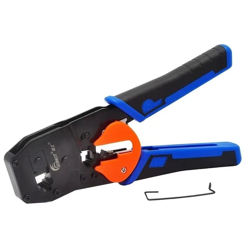 SK 868E เครือข่ายสายเคเบิล Crimping Tool สําหรับ RJ45 RJ11 Connectors สําหรับโครงการสายไฟ