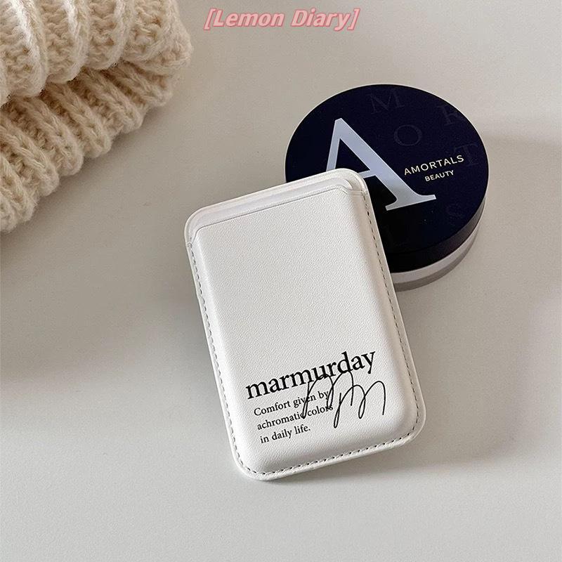 แอลดี| Simple Magnetic Phone Back Card Holder Case สําหรับ 15 14 13 12 สําหรับกระเป๋าสตางค์สําหรับ ID Card ใหม่ - รูปที่ 5