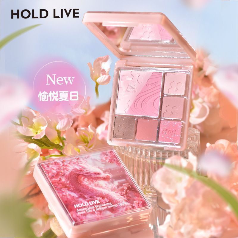 HOLD LIVE Paris Garden Eyeshadow Palette ชานม Earth Color Niche Petal Matte Marshmallow Bunny Eyesha
