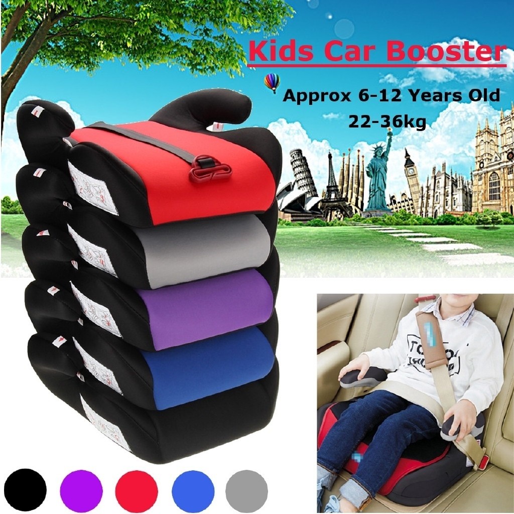 Car Booster Seat Safe Sturdy Kids Children Child Baby Increased Seat Pad Fits 612 Years Old Multicol