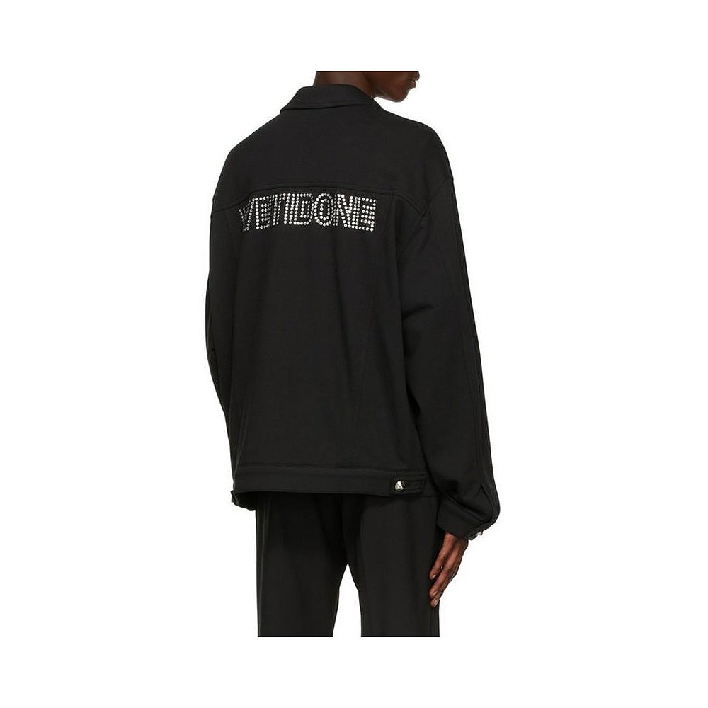 เสื้อแจ็คเก็ตสุภาพสตรีสีดำ WE11DONE