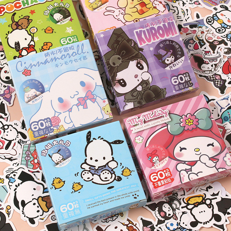 [63] Sanrio kulomi kt cat rio stickers children's hand account creative high-value cartoon cute waterproof wholesale spot