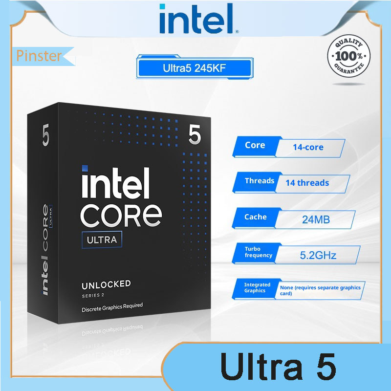 Intel Core Ultra 5 245KF CPU โปรเซสเซอร์ชนิดบรรจุกล่อง