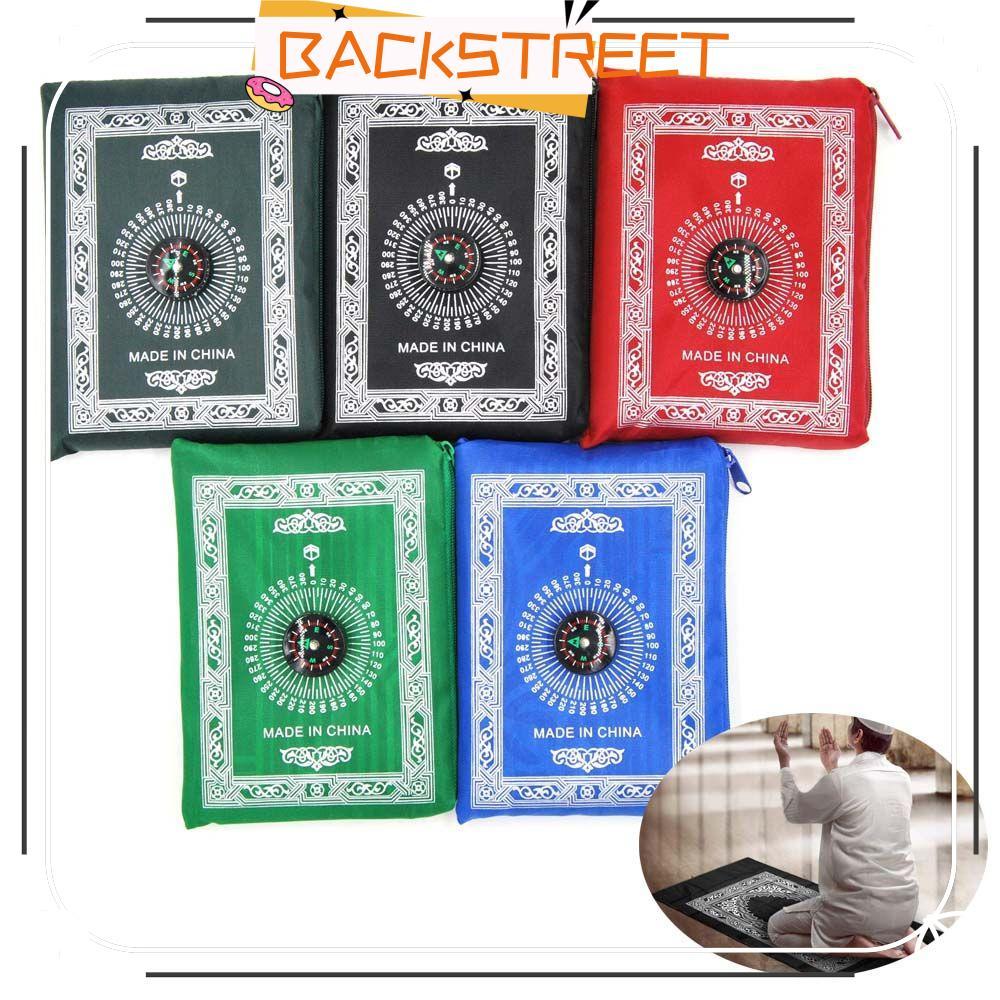 BACKSTAGEREAT Rug Vintage Muslim Salah โพลีเอสเตอร์เข็มทิศ Eid ตกแต่ง