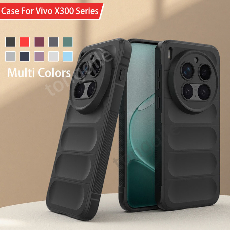 เคสกันกระแทกสําหรับ Vivo X300 Pro X300Pro 5G 2025 ซิลิโคนยืดหยุ่นนุ่ม TPU กันชนฝาครอบโทรศัพท์กลับปลอกเกราะ Anti Drop กล้องป้องกัน