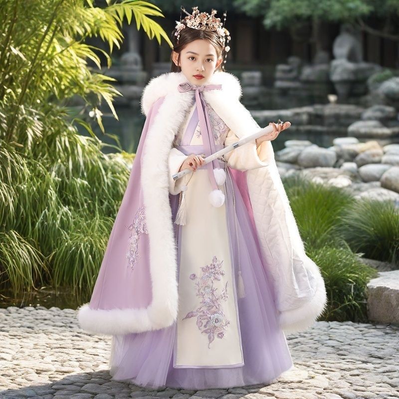 Fortune Bear High-End บรรยากาศสาวฤดูหนาว Plus กํามะหยี่ Super Fairy สไตล์จีน Tang ชุดปีใหม่หนา Fortu