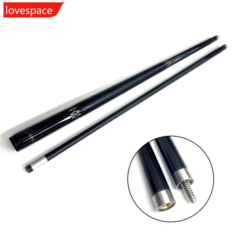 LOVESPACE 1.47M 13MM Big Head Pool Cue 1/2 แยกสีดําแปดคาร์บอนบิลเลียด Cue Stick E9H6