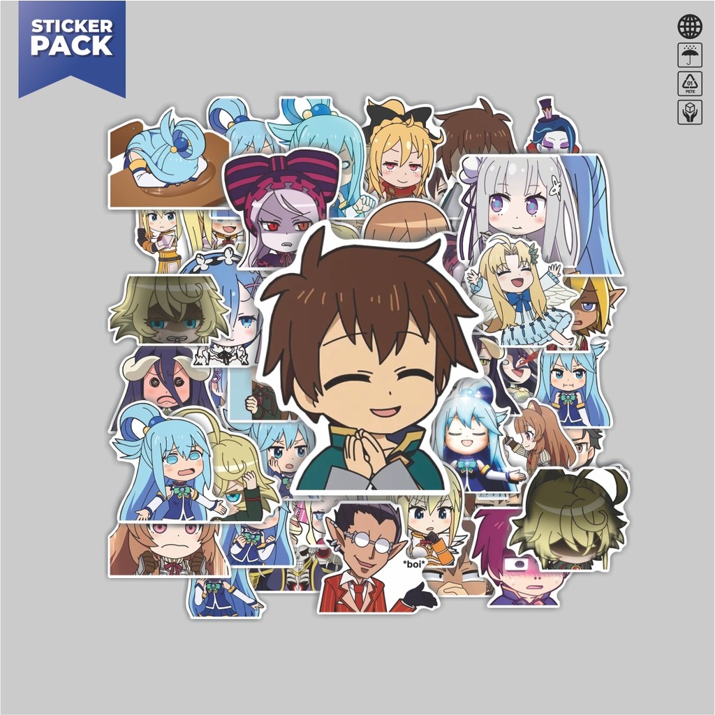 [100 ชิ้น] สติกเกอร์แพ็ค ISEKAI QUARTET ความงามไวนิลสติกเกอร์ตกแต่งกันน้ําแล็ปท็อปหนังสือวารสารกระเป