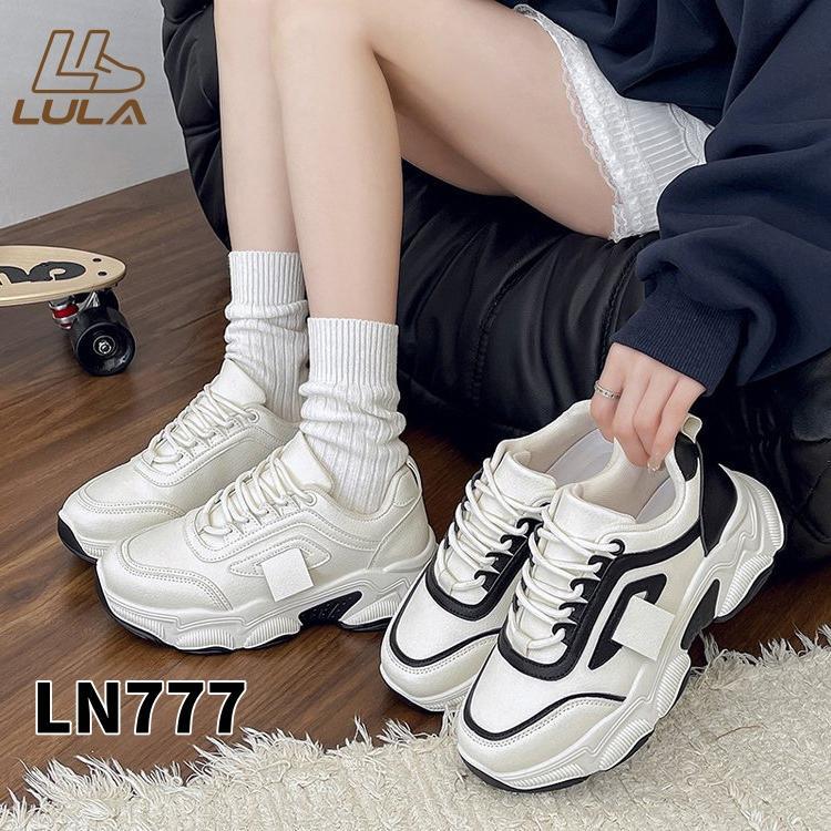 รองเท้ากีฬาลำลองสำหรับผู้หญิง ไซส์ 36-40 มีสีขาว/ดำ/กากี รุ่นใหม่ ใส่สบาย ระบายอากาศได้ดีและมีน้ำหนั