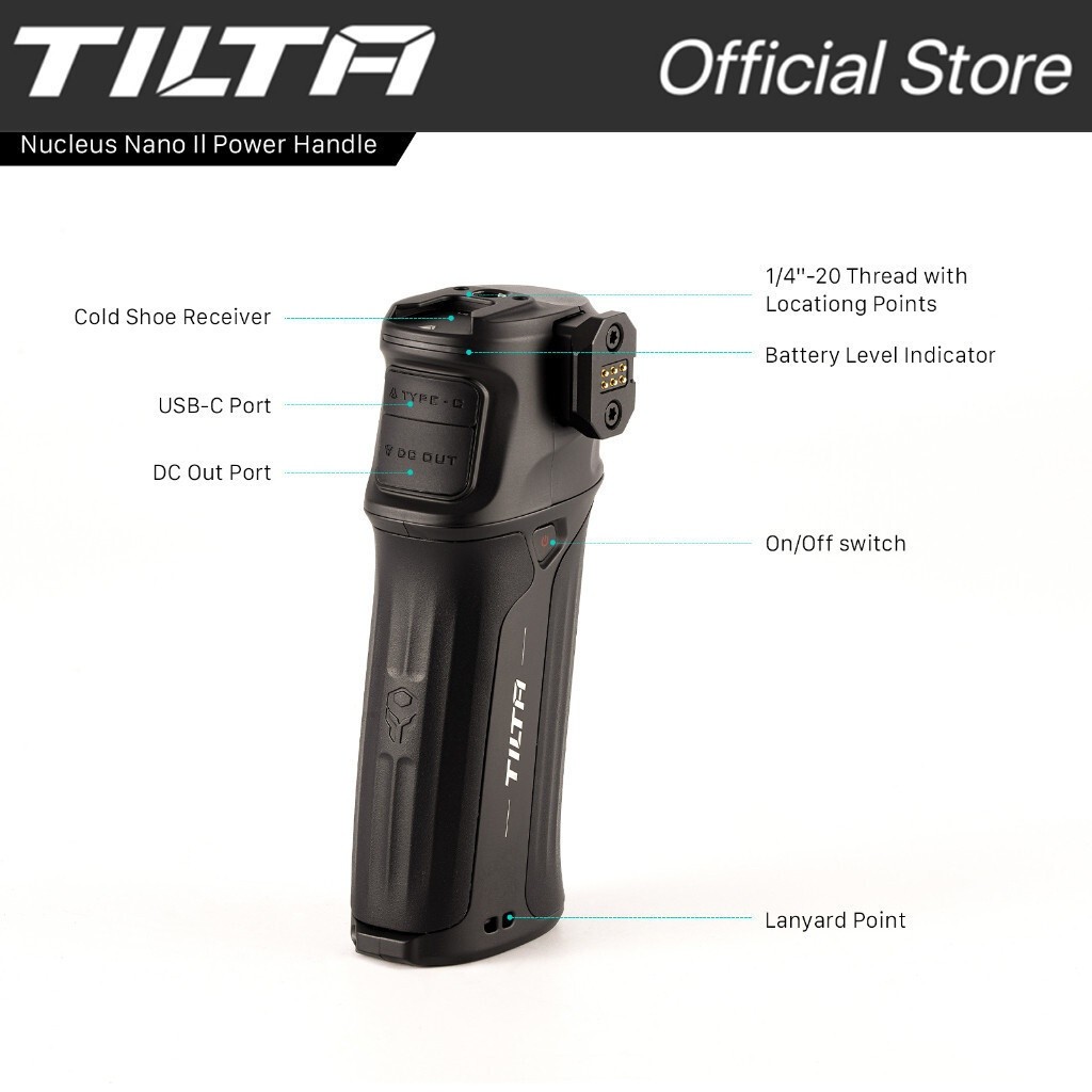 TILTA Shooting Accessories Nucleus Nano II Power Handle WLCT05PH end power to the Nucleus Nano II Ha
