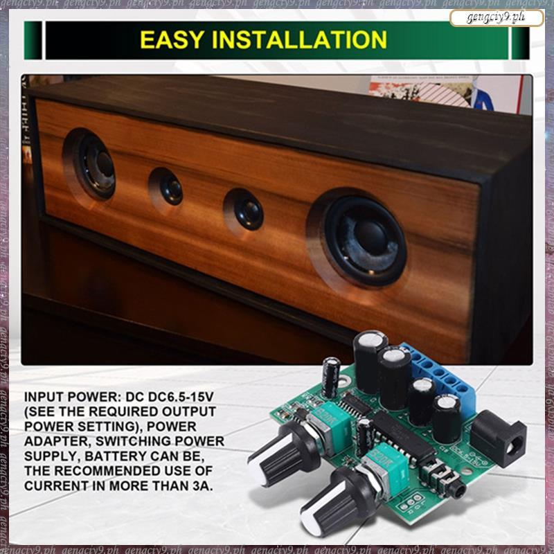 [LEUR] 5 ชิ้น 2.1 ซับวูฟเฟอร์เครื่องขยายเสียง 6Wx2 + 25W มินิเครื่องขยายเสียง HIFI YD1517P สําหรับ 4