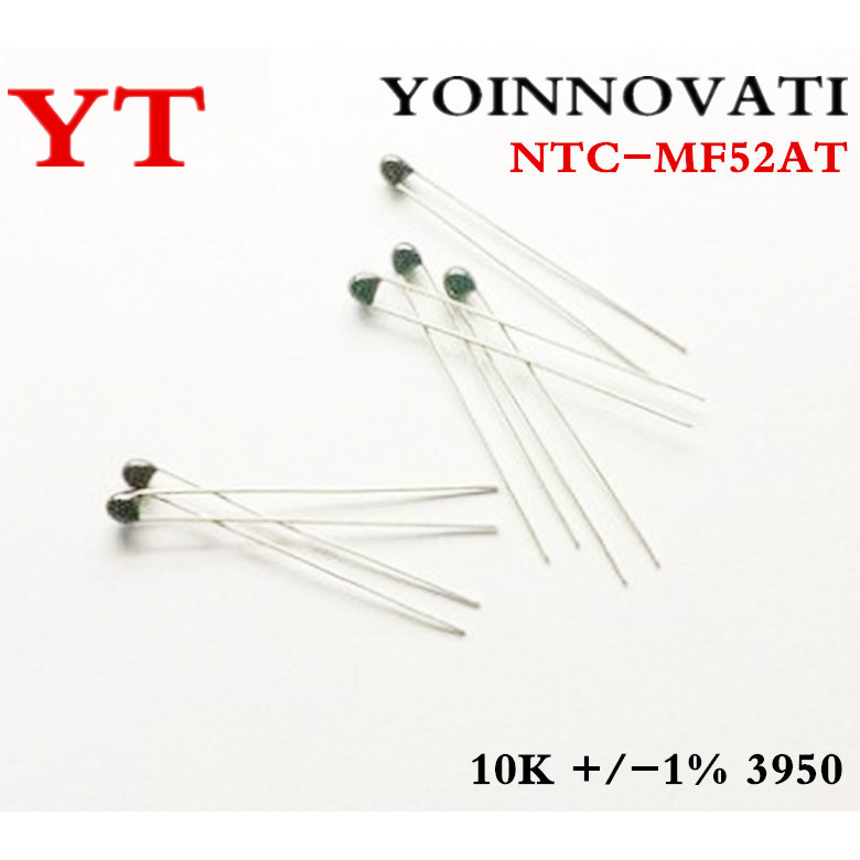 100 ชิ้น 10k OHM NTC Thermistor ตัวต้านทาน NTC-MF52AT 10K +/-5% 3950 +/-%