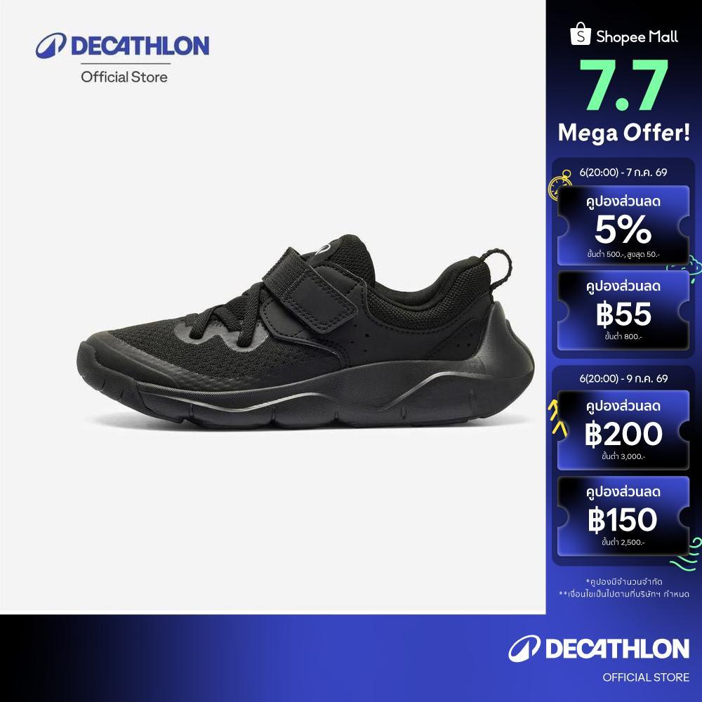 Decathlon Kids' Lightweight Rip-Tab And Elasticated Laces Shoes Playful Fast รองเท้าเด็ก รุ่น Playful Fast - Black