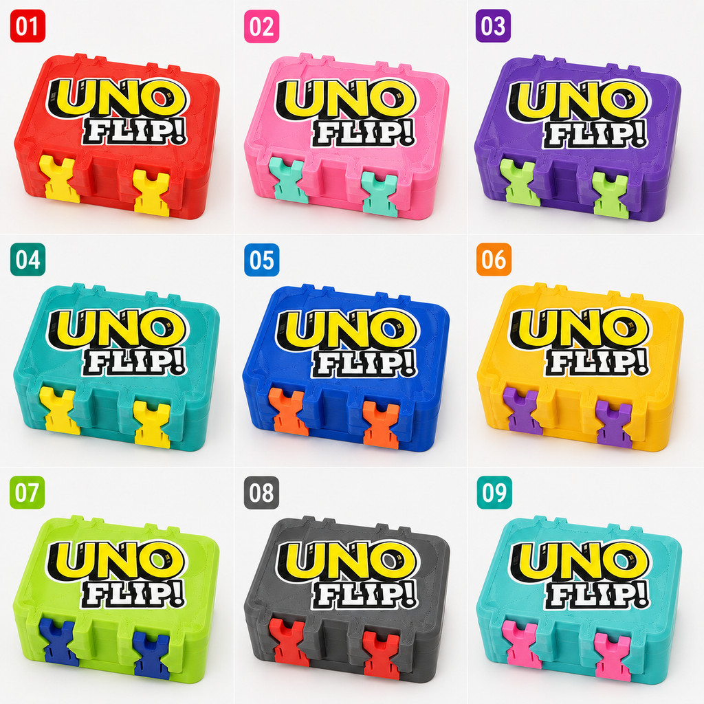 Uno flip box multicolor rugged card holder Case