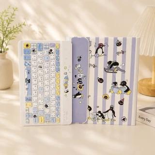 เคสคีย์บอร์ดสำหรับ For Samsung Tab S11 S10 S9 FE A9 A11 S9+ และ S6 Lite คีย์บอร์ดภาษา (ไทย+อังกฤษ)