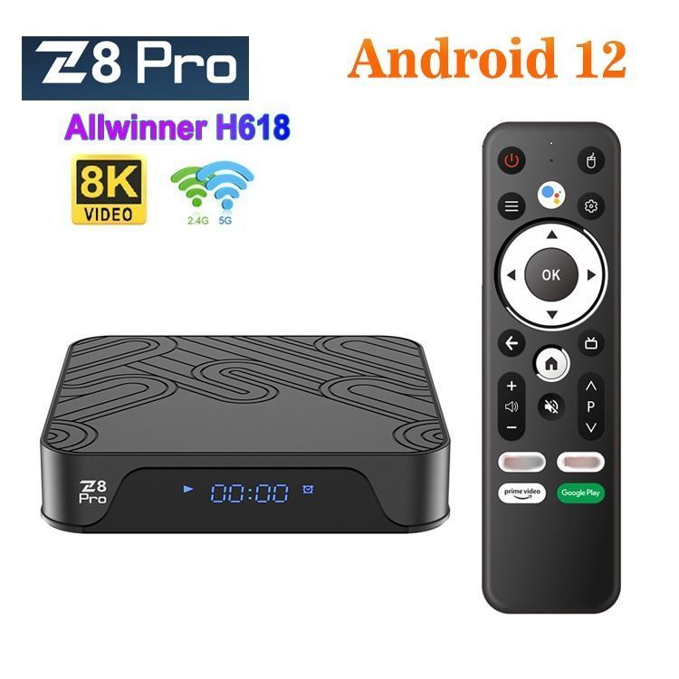 Cross-Border Z8Pro กล่องทีวี Quanzhi H618 Android 12 Set-Top Box 8K HD 5GWIFI Network Player