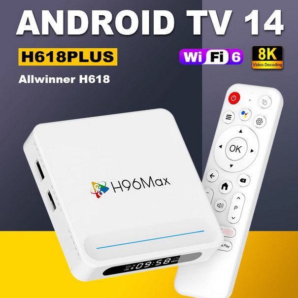 ขายดี H96MAX H618 PLUS Set-top box H618 Android 14 HD 8K กล่องทีวี กล่องทีวี