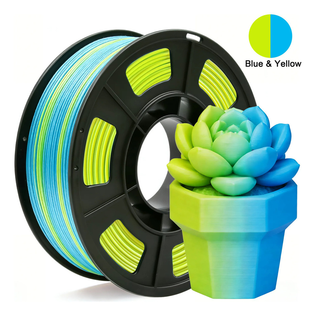 Silk Dual Color Pla 3d Printer Filament, 250g Spool (0.55lbs) เหมาะสําหรับเครื่องพิมพ์ 3D ส่วนใหญ่