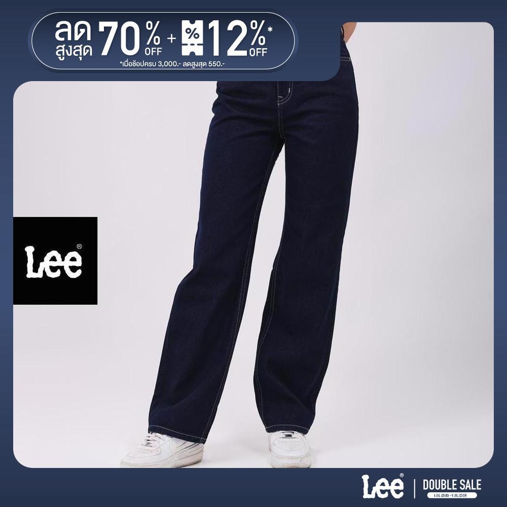 LEE กางเกงยีนส์ผู้หญิง เอวกลาง ทรงตรง รุ่น LE S626WHANF47 สียีนส์เข้ม