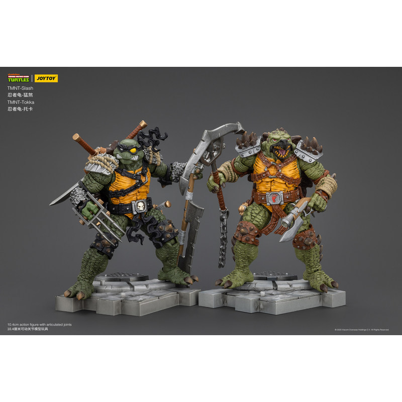 Authentic JOYTOY TMNT Slash Tokka Krang 1/18 Posable Collectible Figure
