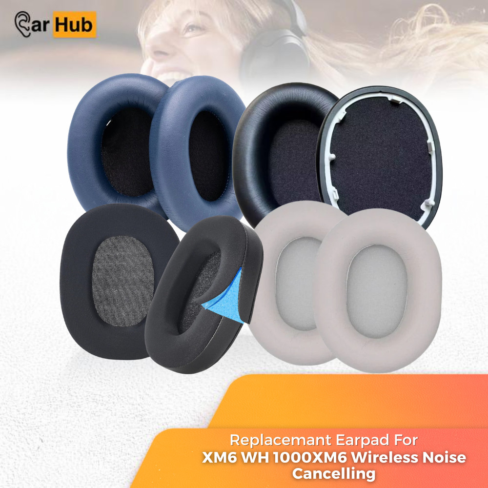 แผ่นรองหูฟังแผ่นรองหูฟังโฟม XM6 WH-1000XM6 WH1000XM6 WH 1000XM6 ไร้สายตัดเสียงรบกวน Earcup