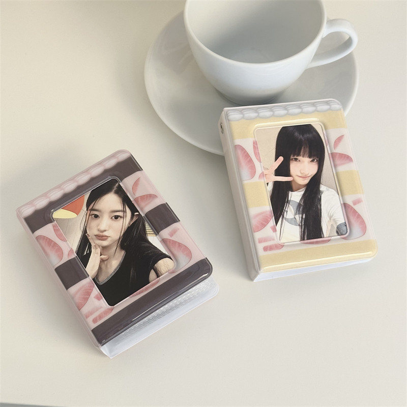 อิน สไตล์ครีมสตรอเบอร์รี่การ์ตูน ยี่กงเกอ การ์ดหนังสือ 10 10 ซม. อัลบั้มรูปโพลารอยด์ ความช่วยเหลือ การ์ดรูปถ่ายผู้ถือบัตรหนังสือเก็