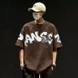 Basi💥เสื้อแฟชั่น เสื้อยืด oversize ผ้าฝ้าย100% ไม่ต้องรีดผ้า สวมใส่สบาย ผ้านิ่ม ลาย "PANSEZ"