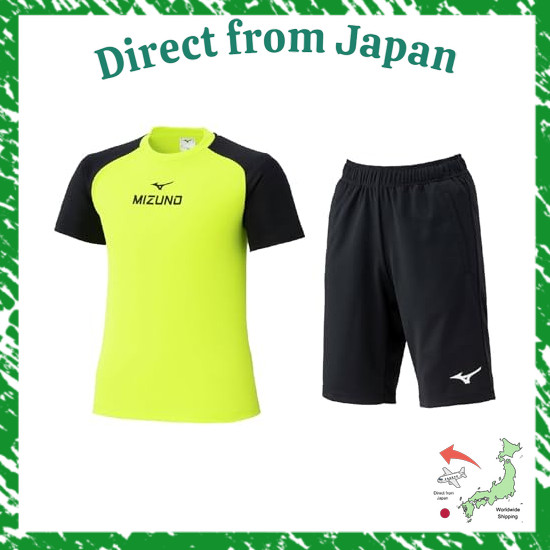 Direct From Japan Workout Wear T-Shirt and Shorts Set, Moisture-Wicking and Quick-Drying, 32JGC411, 