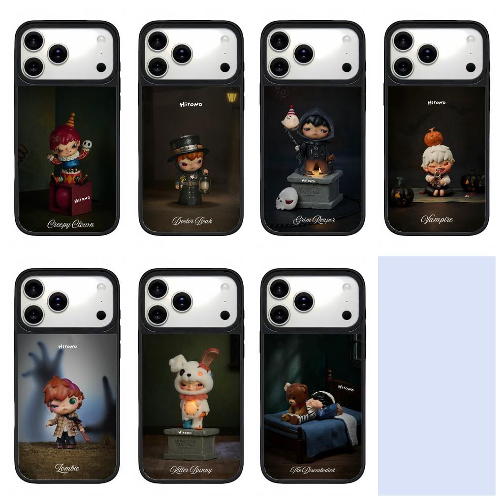 Hirono Halloween เคสโทรศัพท์ กระจกเงา ขอบดำ เคสแม่เหล็ก กันกระแทก Case Mirror iPhone 17 16 15 14 13 
