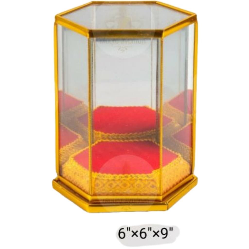 T Amulets Golden Body พระพุทธรูปกล่องหกเหลี่ยมฐานประณีต Amulets กล่องหกเหลี่ยม Amulets Bud