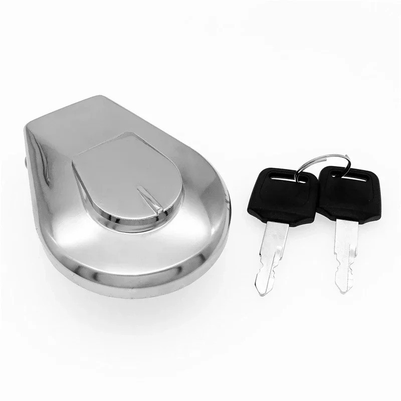 CC Motorcycle Gas Fuel Tank Cap Lock Aluminum With 2 Keys For Honda VF750C VF750 VT500C VT700C VT750